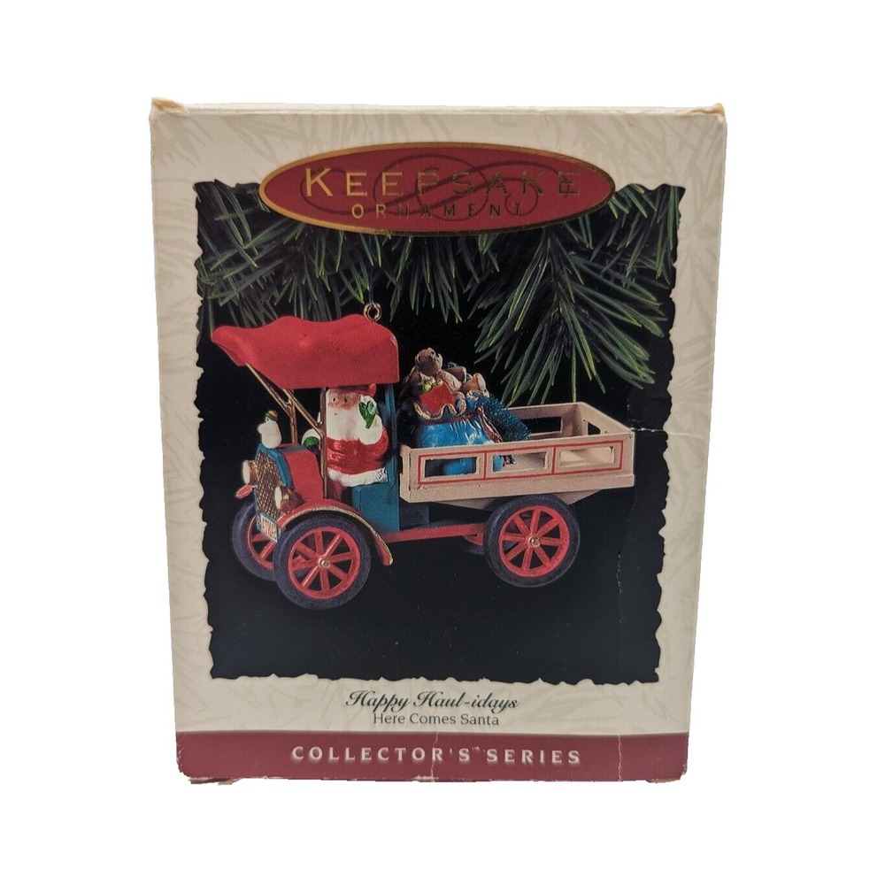 Hallmark 'Happy Haul-idays "Here Comes‎ Santa" Christmas Ornament 1993